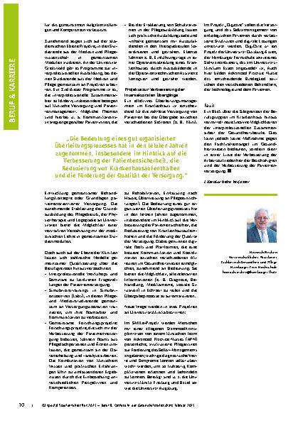 Vorschauseite 3: Teamwork im Gesundheitswesen Wie Zusammenarbeit zwischen den Fachberufen die Patientenversorgung optimiert