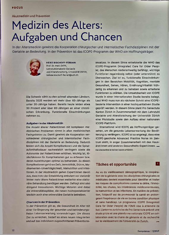 Vorschauseite 1: Medizin des Alters: Aufgaben und Chancen