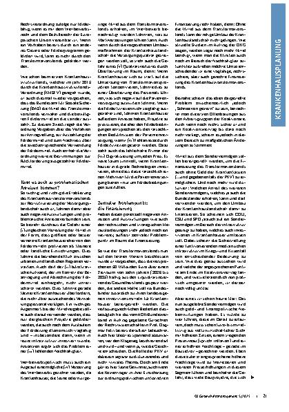 Vorschauseite 2: Der Krankenhaustransformationsfonds Fluch und Segen zugleich