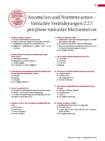 Vorschauseite 3: Anomalien und Normvarianten – Vaskuläre Veränderungen 2. 27: periphere vaskuläre Malformation