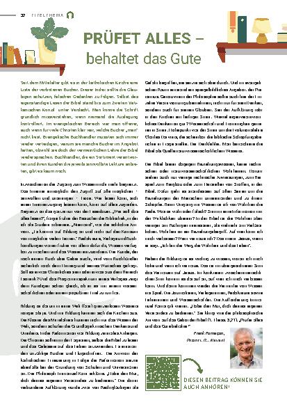 Vorschauseite 1: Prüft allesbehaltet das Gute