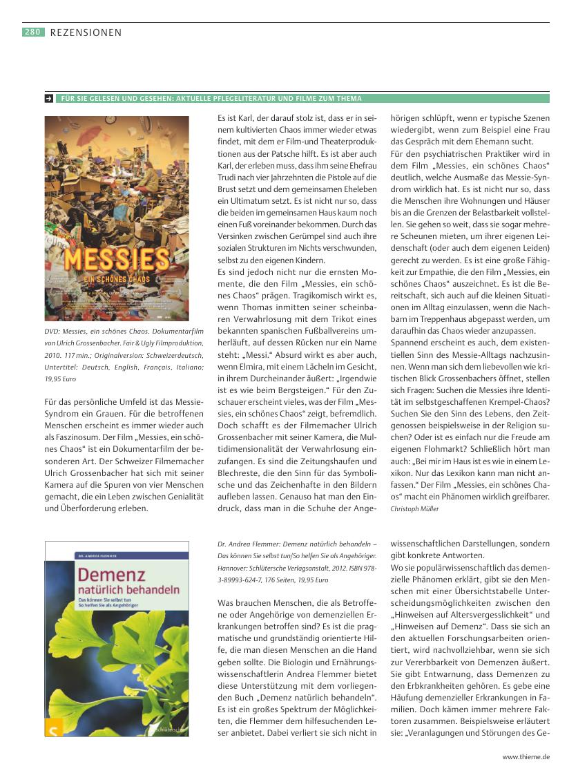 Vorschauseite 1: Messies, ein schönes Chaos