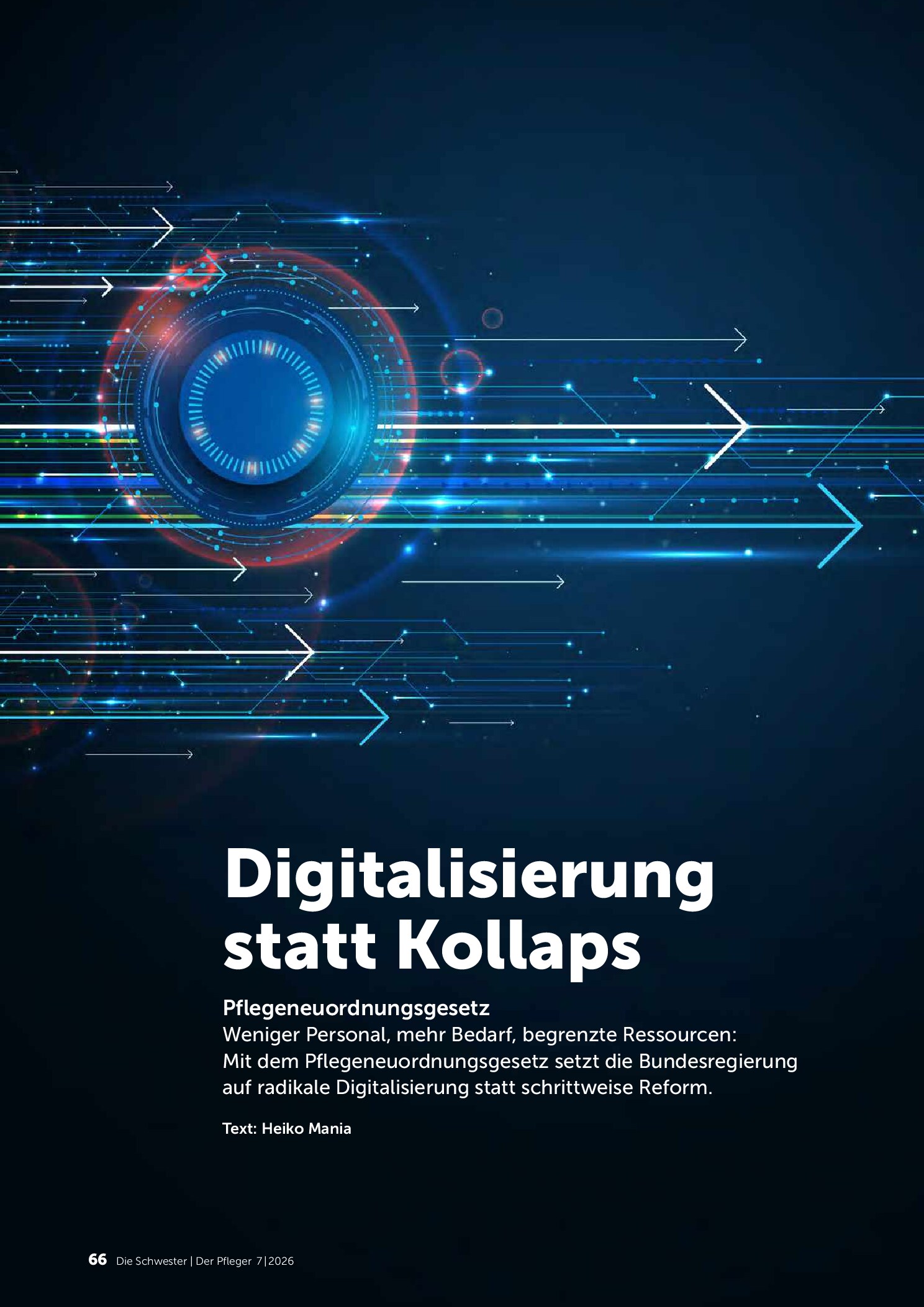 Vorschauseite 1: Digitalisierung statt Kollaps