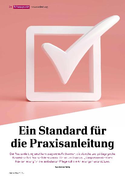 Vorschauseite 1: Ein Standard für die Praxisanleitung