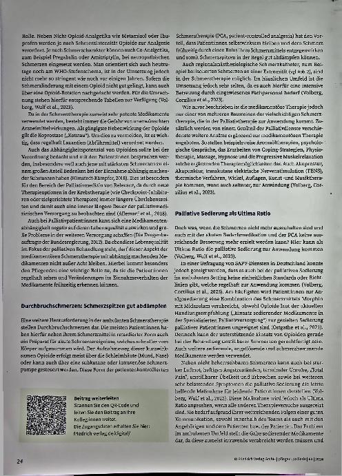 Vorschauseite 3: Schmerzen gemeinsam lindern: Ambulante Schmerztherapie in der Palliativversorgung