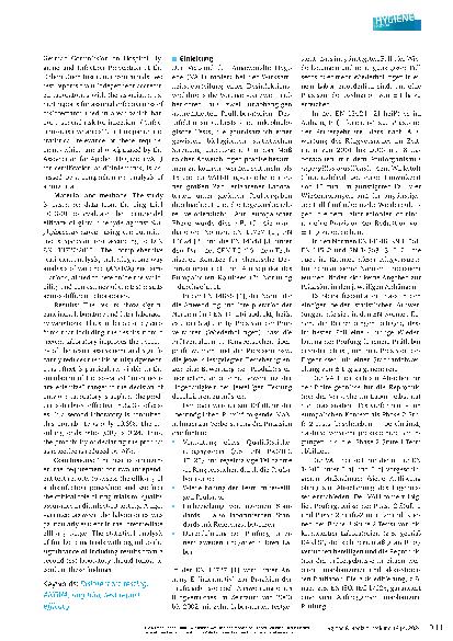 Vorschauseite 2: Anforderungen an die Präzision und Reproduzierbarkeit von Testverfahren bei der Wirksamkeitsbeurteilung chemischer Desinfektionsverfahren