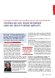 Vorschauseite 1: "Wollen wir ein Stück Sicherheit oder ein Stück Freiheit opfern?"