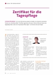 Vorschauseite 1: Zertifikat für die Tagespflege