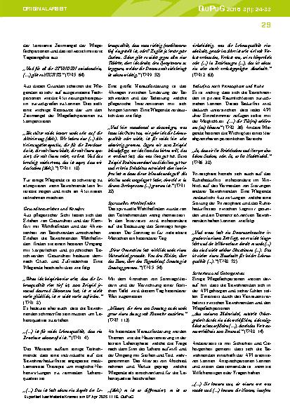 Vorschauseite 6: Die Sicht von Pflegefachpersonen auf gesundheitsbezogene Lebensqualität in Altersund Pflegeinstitutionen: Eine qualitative Studie