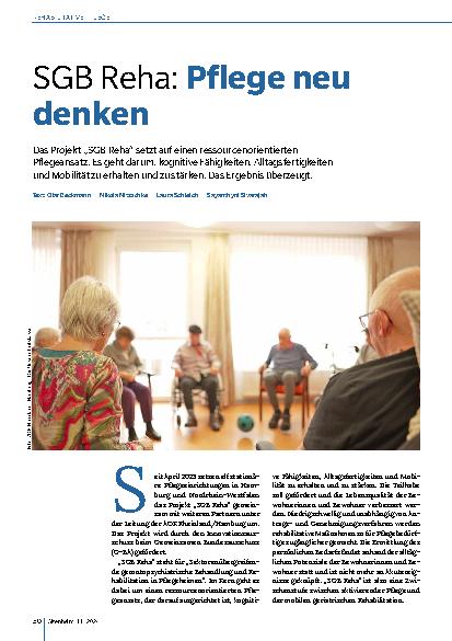 Vorschauseite 1: SGB Reha: Pflege neu denken