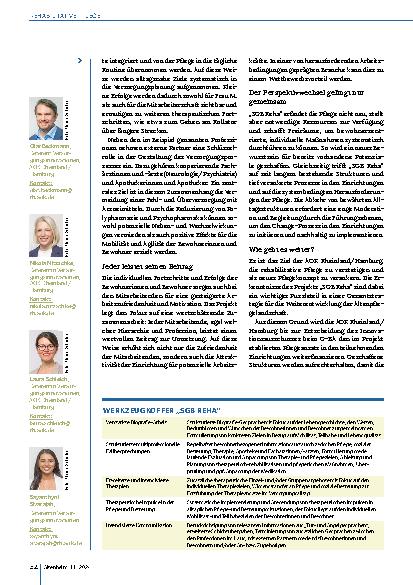 Vorschauseite 3: SGB Reha: Pflege neu denken