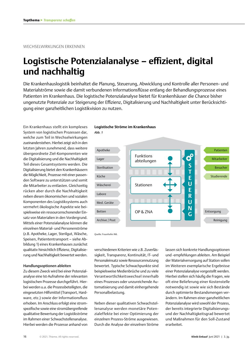 Vorschauseite 1: Wechselwirkungen erkennen: Logistische Potenzialanalyse – effizient, digital und nachhaltig