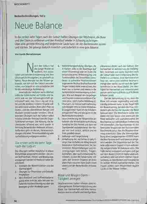 Vorschauseite 1: Beckenbodenübungen, Teil 2: Neue Balance