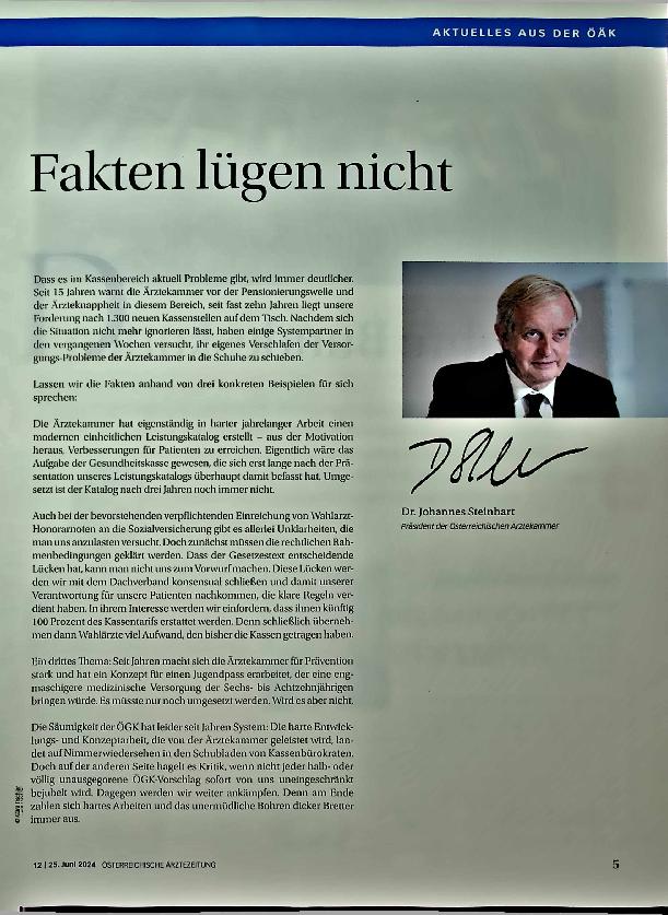 Vorschauseite 1: Fakten lügen nicht.
