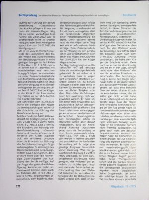 Vorschauseite 2: Zum Widerruf der Erlaubnis zur Führung der Berufsbezeichnung »Gesundheitsund Krankenpfleger«