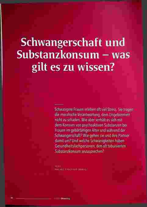 Vorschauseite 1: Schwangerschaft und Substanzkonsum - was gilt es zu wissen?