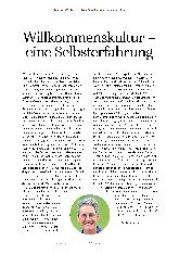 Vorschauseite 1: Willkommenskultur - eine Selbsterfahrung