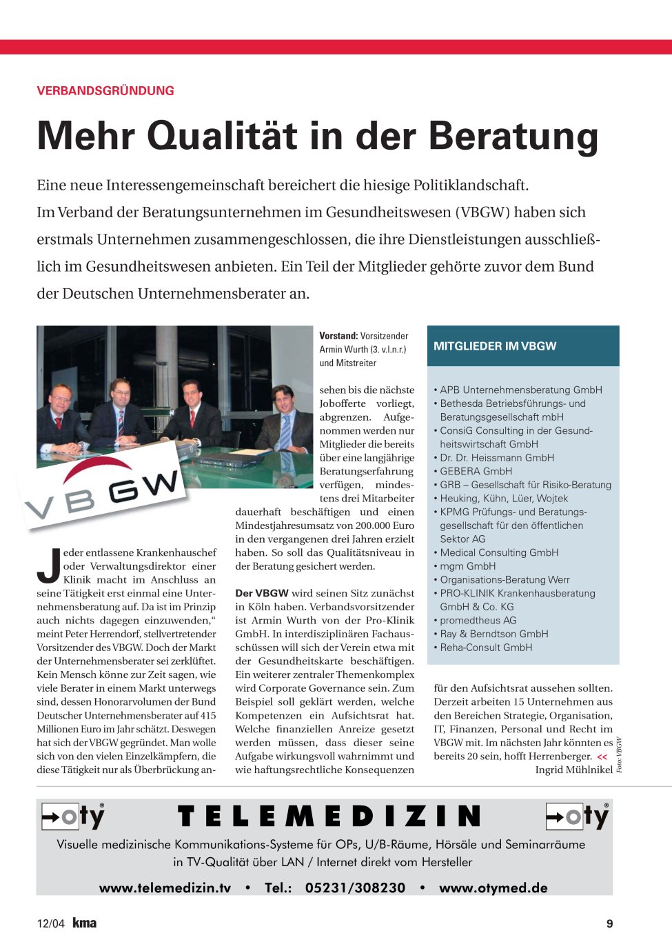 Vorschauseite 1: Mehr Qualität in der Beratung