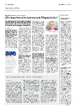 Vorschauseite 1: „Wir brauchen eine kommunale Pflegestruktur.“