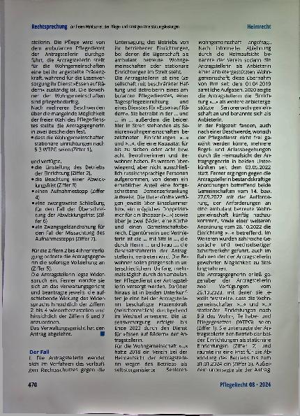 Vorschauseite 2: Zur freien Wählbarkeit der Pflegeund sonstigen Unterstützungsleistungen
