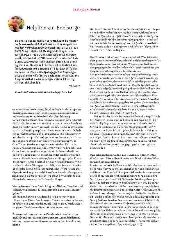 Vorschauseite 6: KINDERGESUNDHEIT Mit Spielraum durch die Pandemie