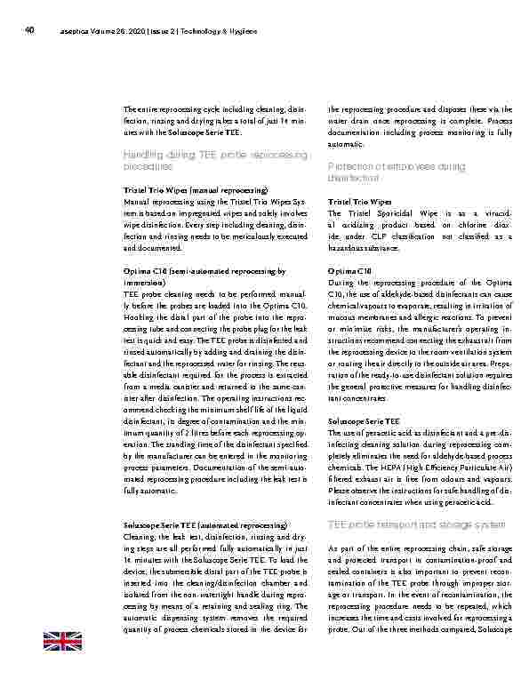 Vorschauseite 6: Manual or machine-based reprocessing of TEE probes: a comparison of advantages and disadvantages