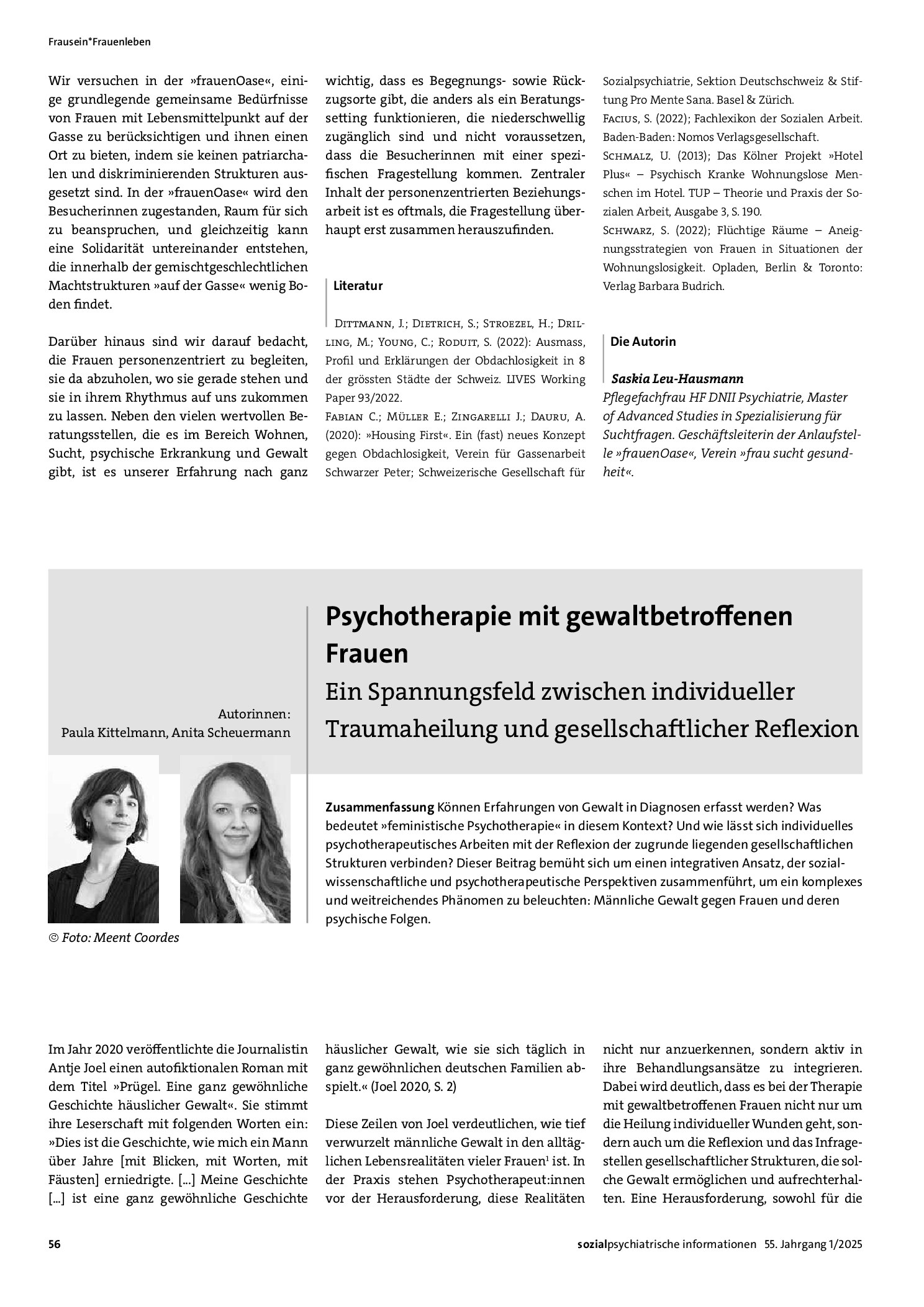 Vorschauseite 5: Frauen in der Obdachlosigkeit. Eine personenzentrierte Perspektive auf obdachlose Frauen und genderspezifische Ansätze in der Versorgung von Menschen in prekären Wohnverhältnissen