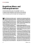 Vorschauseite 1: Kognitives Altern und Demenzprävention