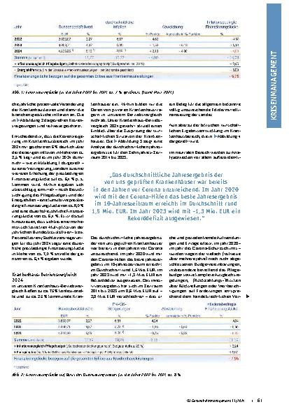 Vorschauseite 2: Krankenhäuser in der Krise: Eine Bewertung aus Sicht des Wirtschaftsprüfers (Teil 2)