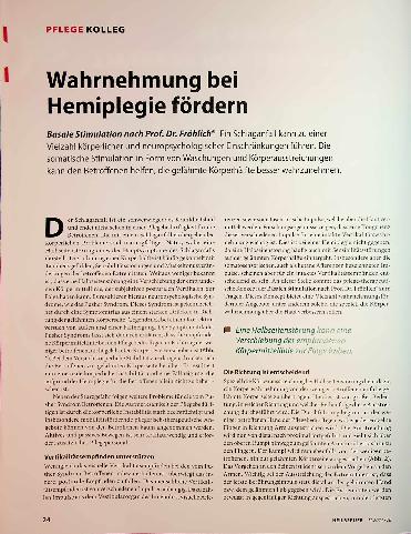 Vorschauseite 1: Wahrnehmung bei Hemiplegie fördern