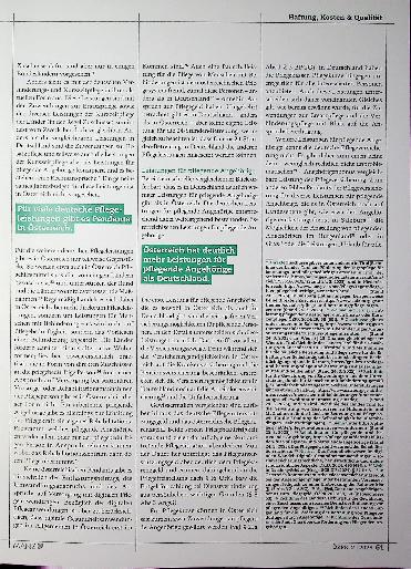 Vorschauseite 5: Deutsche Pflegeleistungen als Inspirationsquelle für Österreich?