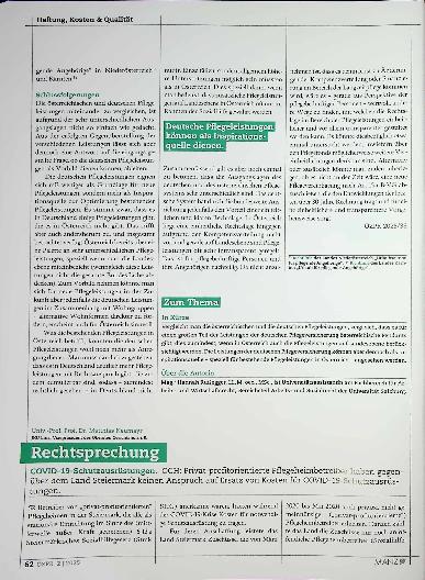 Vorschauseite 6: Deutsche Pflegeleistungen als Inspirationsquelle für Österreich?