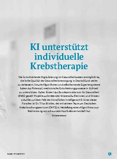Vorschauseite 1: KI unterstützt individuelle Krebstherapie