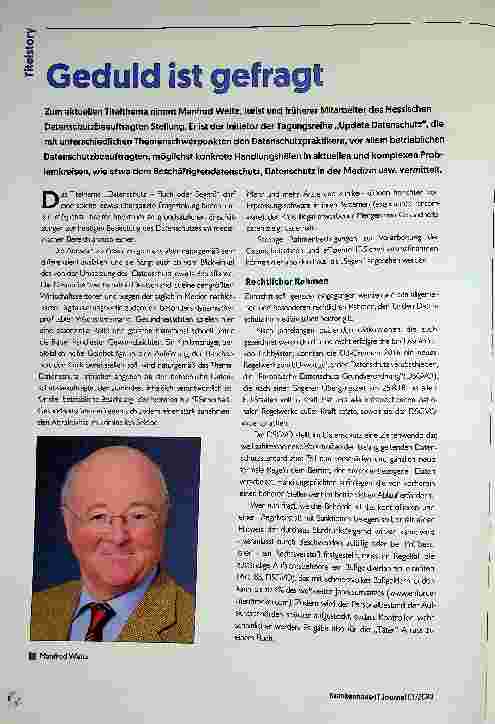Vorschauseite 1: Geduld ist gefragt.