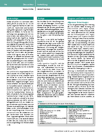 Vorschauseite 3: Diagnose, Prävention und Therapie der akuten Nierenschädigung