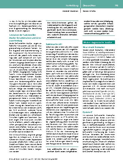 Vorschauseite 4: Diagnose, Prävention und Therapie der akuten Nierenschädigung