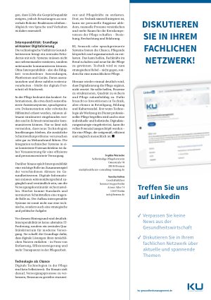 Vorschauseite 3: Digitale Technologien in der Pflege Entlastung durch Innovation