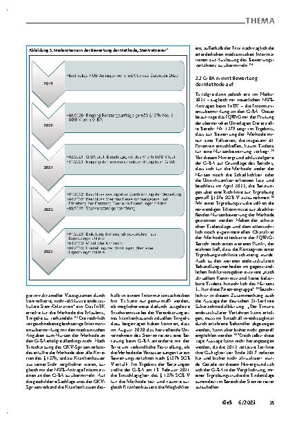 Vorschauseite 5: Über das Scheitern einer Erprobungsstudie von Hochrisiko-Medizinprodukten: Wenn selbst der G-BA an seine Grenzen kommt