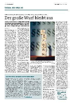 Vorschauseite 1: Der große Wurf bleibt aus.