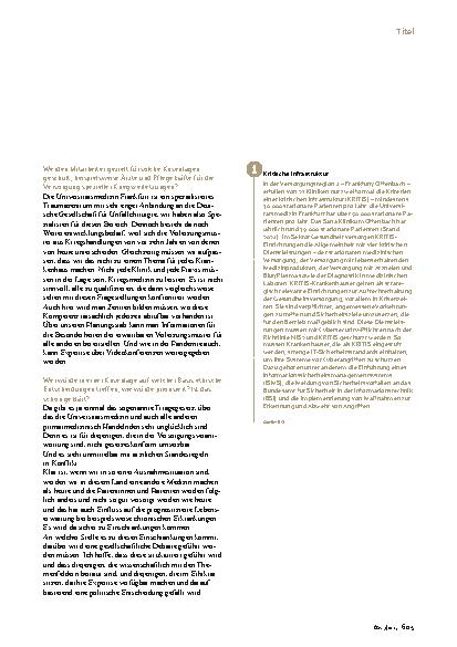 Vorschauseite 4: Patientensteuerung in der Krise Hessen hat einen Plan