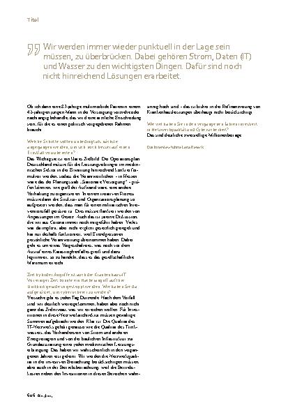 Vorschauseite 5: Patientensteuerung in der Krise Hessen hat einen Plan