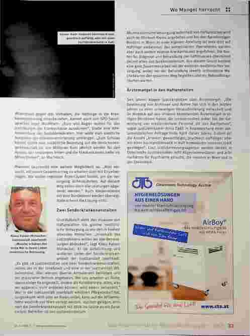 Vorschauseite 2: In Haft und krank