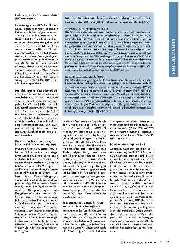 Vorschauseite 2: Qualitätsrehabilitation in Zeiten von Corona: Mit Unterstützung von digitalen Tools systematisch eine hochwertige Leistungserbringung sicherstellen – eine Corona-Case-Study