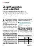 Vorschauseite 1: Übergriffe verhindern – auch in der Klinik