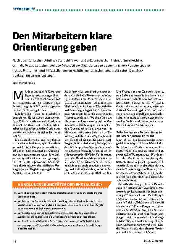 Vorschauseite 1: Den Mitarbeitern klare Orientierung geben.