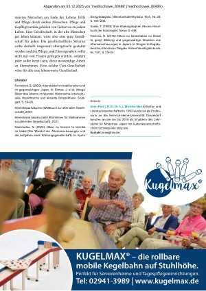 Vorschauseite 4: Zwischen Selbstverwirklichung und Care-Gesellschaft Das Bild des Alters und von alten Menschen in Japan