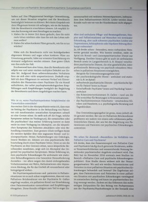 Vorschauseite 2: Entscheidend ist eine frühzeitige interprofessionelle Zusammenarbeit zwischen Somatik und Psychiatrie