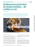 Vorschauseite 1: Medikamentensicherheit bei Kinder-Notfällen – die Leitlinie ist da!