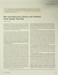 Vorschauseite 2: Wir sind Gäste des Lebens und (er)leben einen langen Samstag.