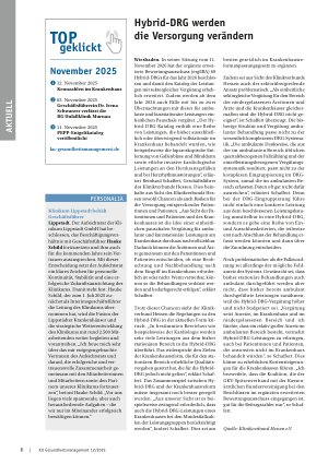 Vorschauseite 1: Hybrid-DRG werden die Versorgung verändern